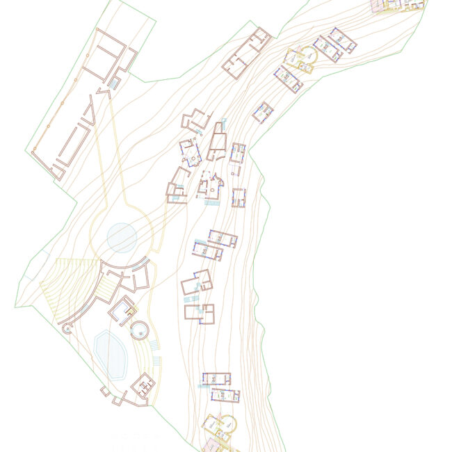 Monolith Resorts, Bhimtal Architecture sitemap by Gautam Bhatia